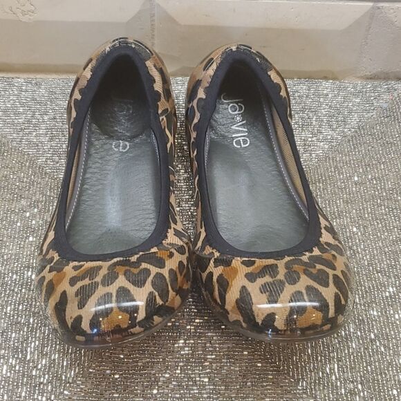 JA-VIE Leopard Animal Print Jelly Flats Shoes 37‎ - Picture 2 of 8